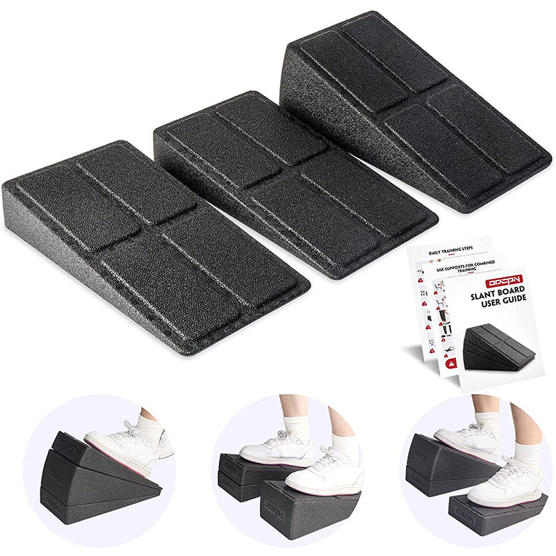 Calf tension board 3-piece set of pedal squat boards