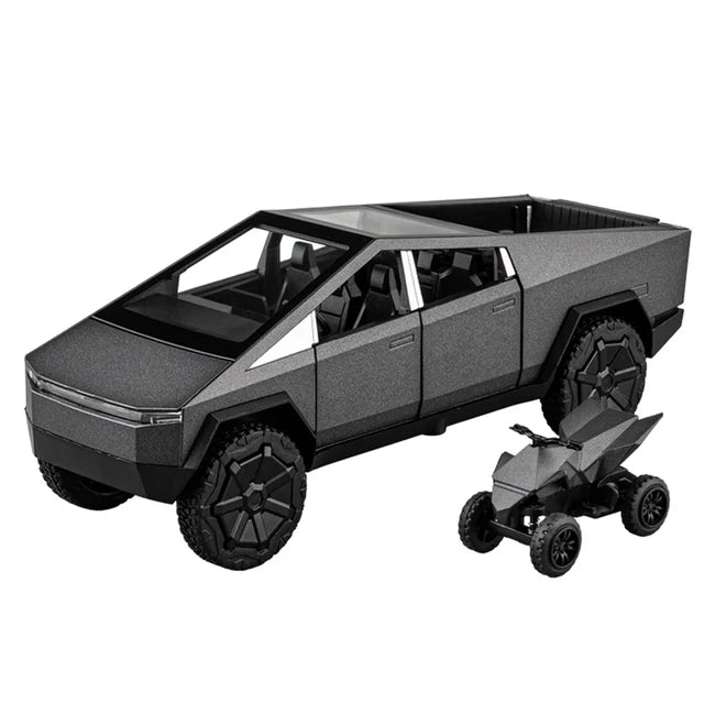 Cyber toy truck Pickup Alloy Car Truck Model Diecasts Metal Off-road Vehicles Model Simulation Sound Lights