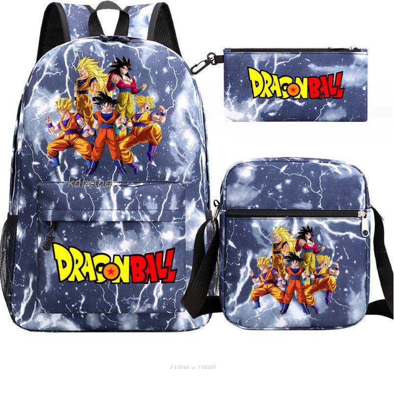 Dragon Ball Backpack Shoulder Bag Travel Bag 3-Piece Set