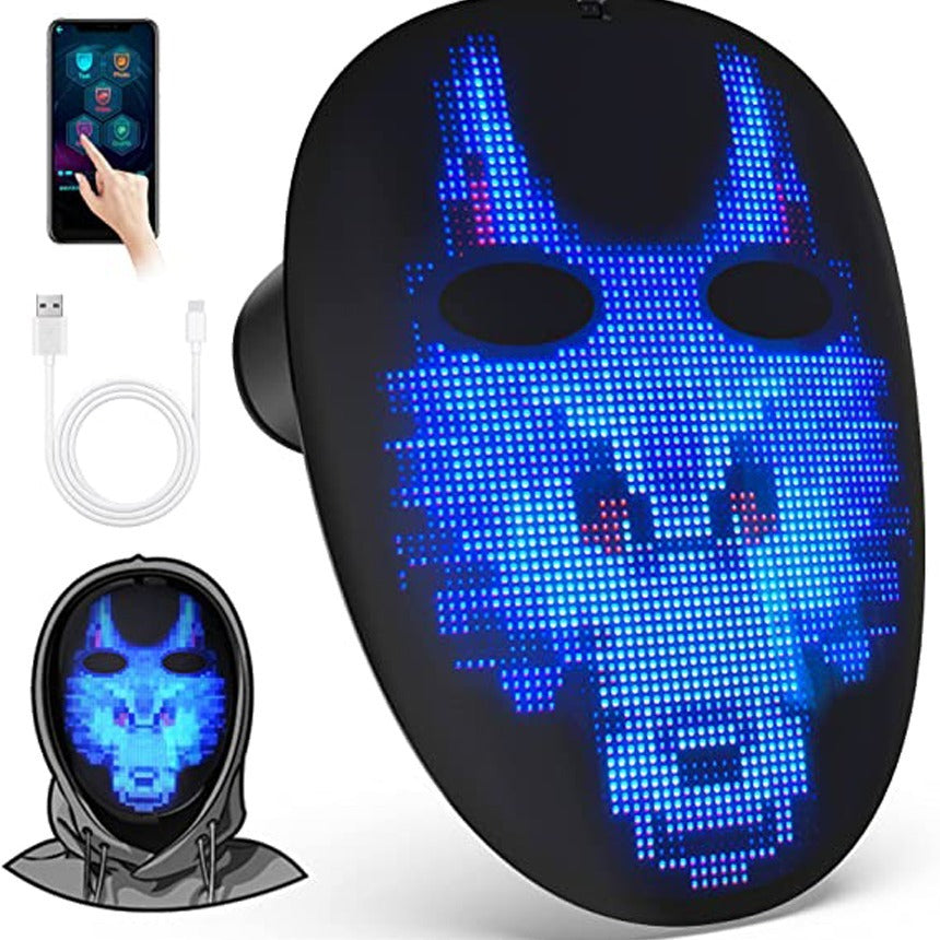 LED face changing luminous Bluetooth mask