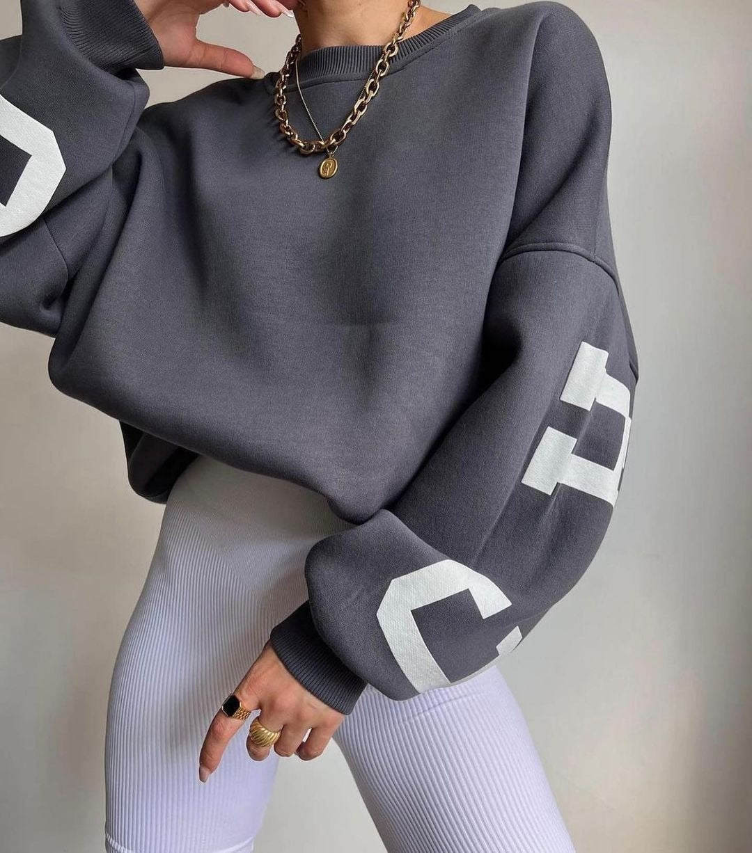 3D C H I C A G O Printed Fashion Fleece Long Sleeve Loose Hoodie