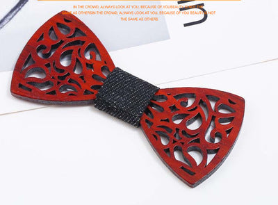 Chicago Style Wood Elegant Gentleman Bow Ties