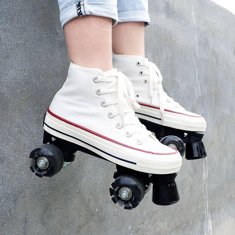 Canvas Roller Skates 4-wheels Sneakers