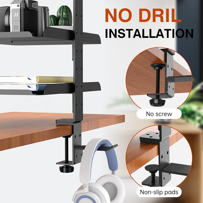 3 - Tier Multifunctional Desk Side Storage Rack