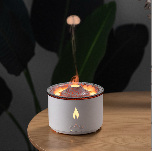 Simulation flame aromatherapy machine remote control spray jellyfish humidifier new spit ring humidifier