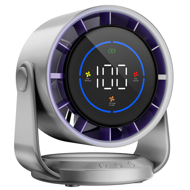 100-Speed High - Speed Circulating Fan for Home. 6 - Inch Charging Digital Display, Turbo Desktop Electric Fan