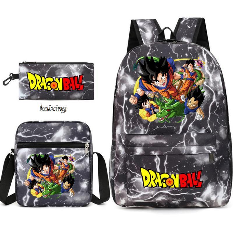 Dragon Ball Backpack Shoulder Bag Travel Bag 3-Piece Set