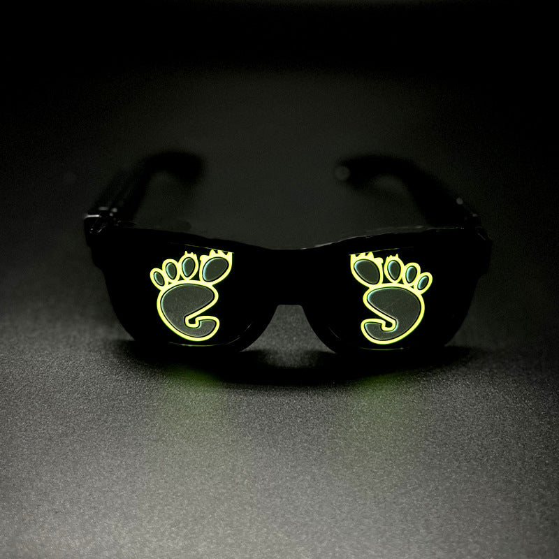 Light Emitting Glasses LED Light Emitting Glasses Rechargeable USB Cold Lens EI Glasses Festival Party Glasses Props