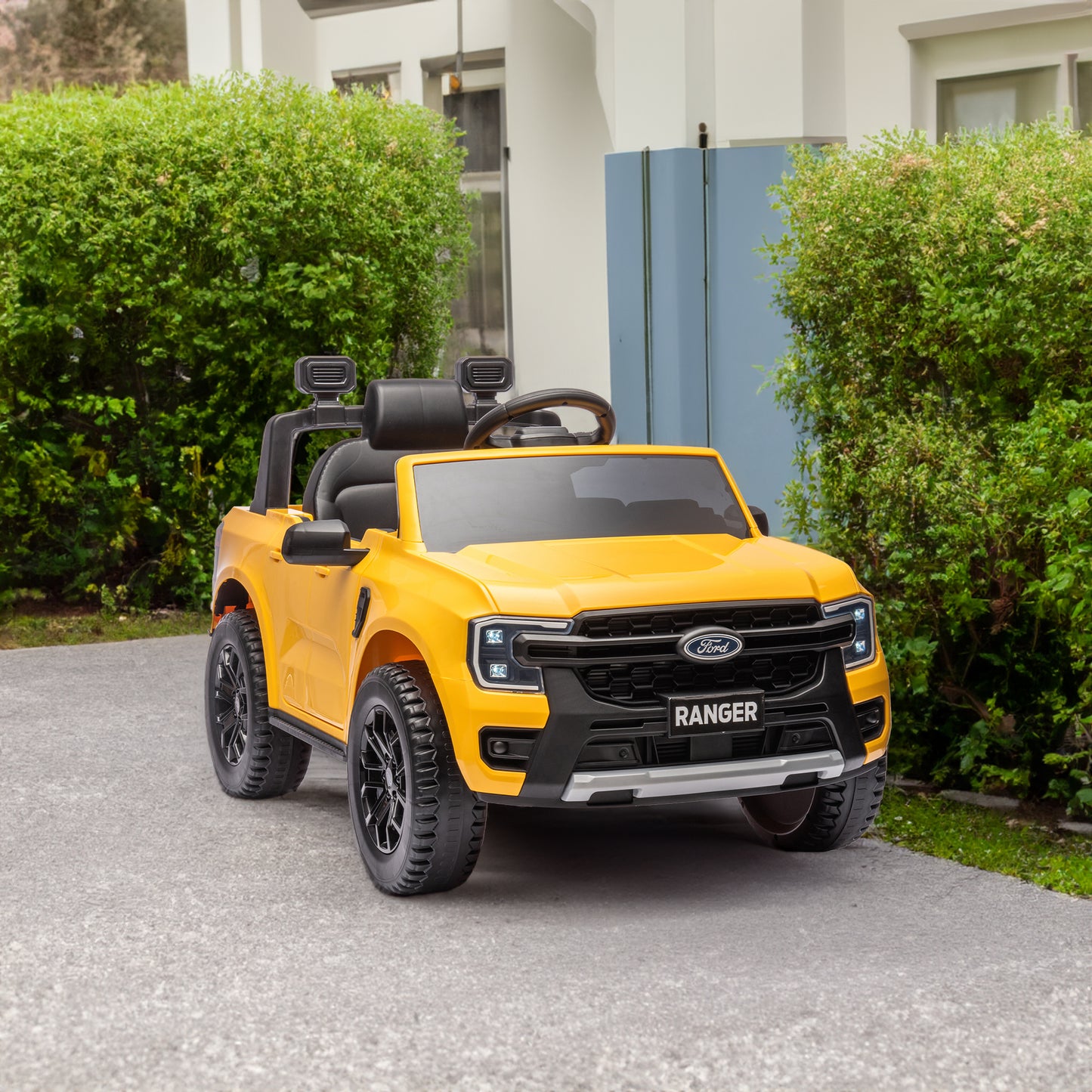 12V Kids Ride On Car W/Parents Remote Control,Licensed Ford Ranger,2WD,Rear wheel suspension,Low Start,Headlight,Horn,MP3,Bluetoooth