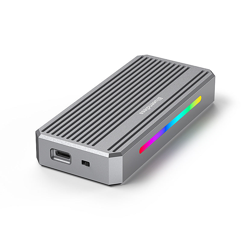 4TB USB4 external hard drive M2 NVME solid-state drive reader Thunderbolt 4 portable hard drive box with RGB light external