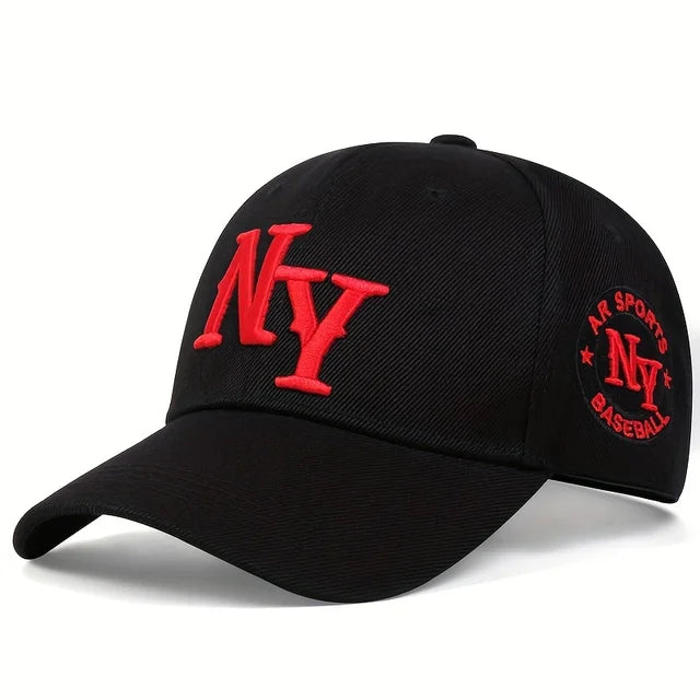 N.Y. Letter Embroidery Baseball Snapback Cap