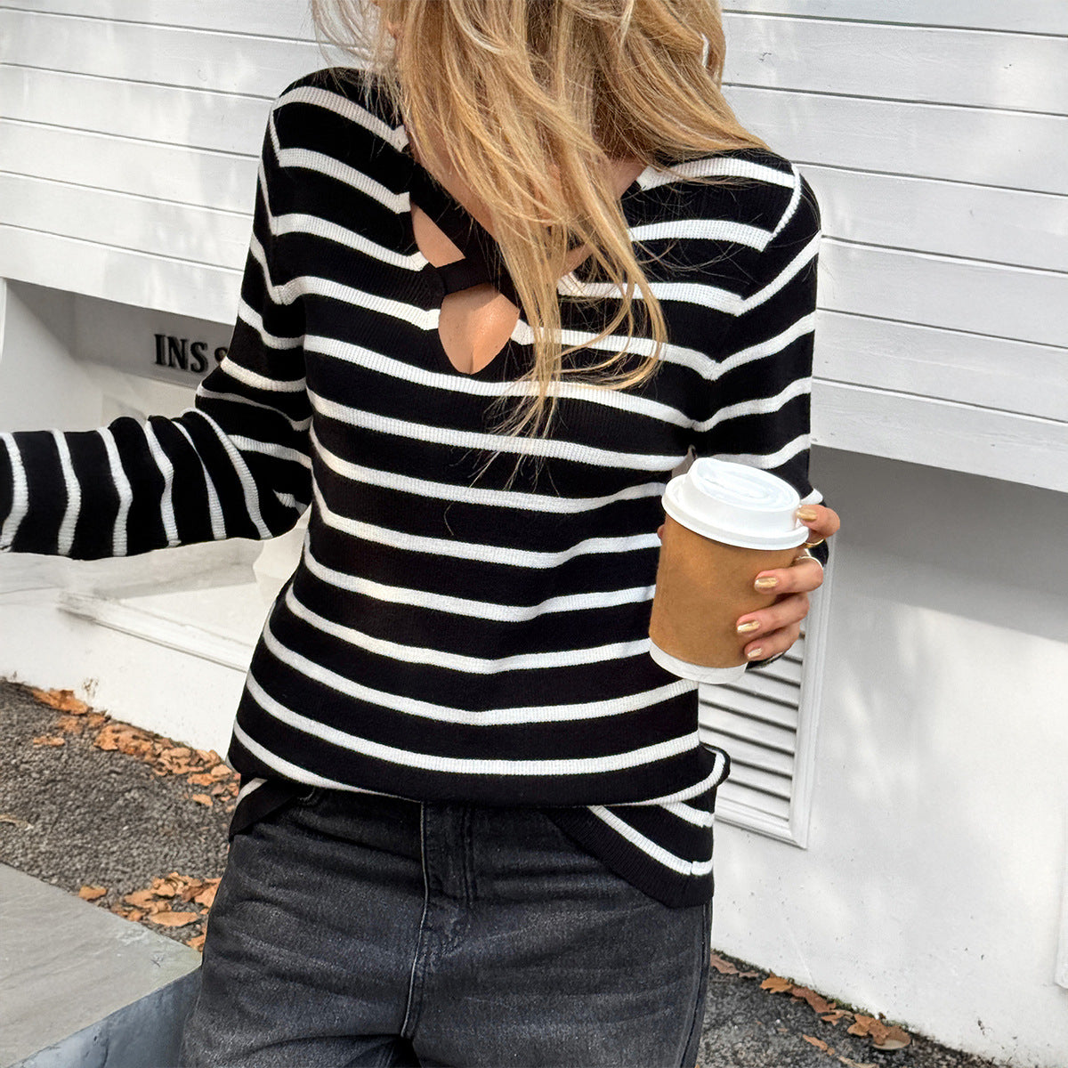 Woolen long sleeved T-shirt sweater women's clothing