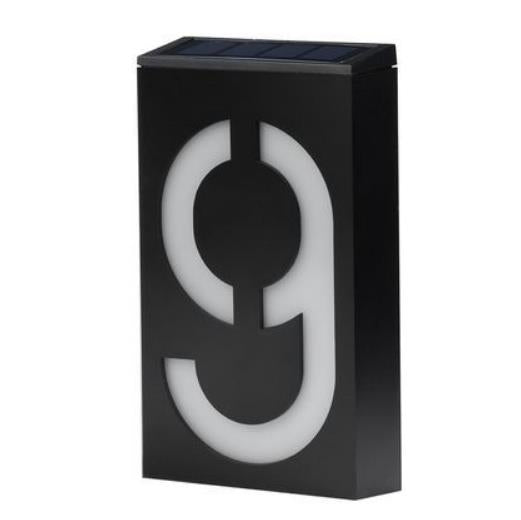 Solar Powered Lighted House Numbers for Address Sign formation