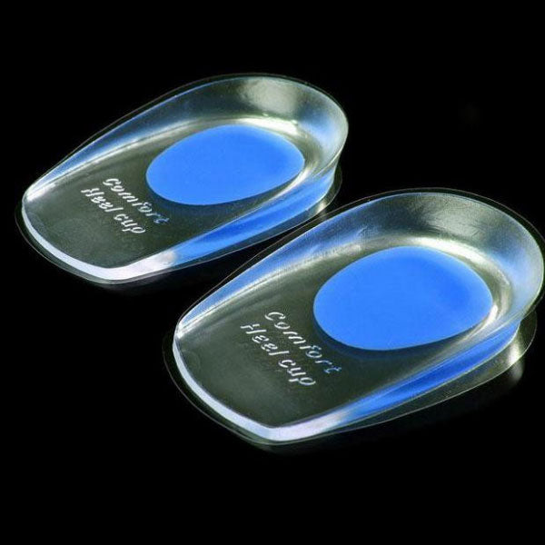 1 pair Gel Shoes Insoles Cushion Heel Cup Massage Pads Inserts Heel Care Silicone Shoe Inserts