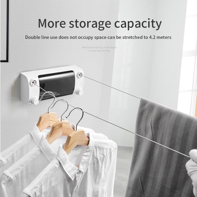 Clothes drying indoor telescopic clothes rack