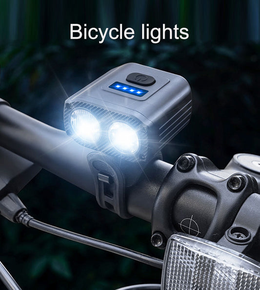 Bicycle Headlights, mountain road bike headlights, outdoor night riding ABS waterproof high brightness Type-C charging riding