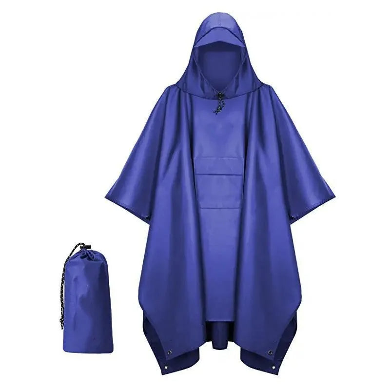 3 In 1 Outdoor Raincoat Hooded Sleeve Waterproof Rain Poncho