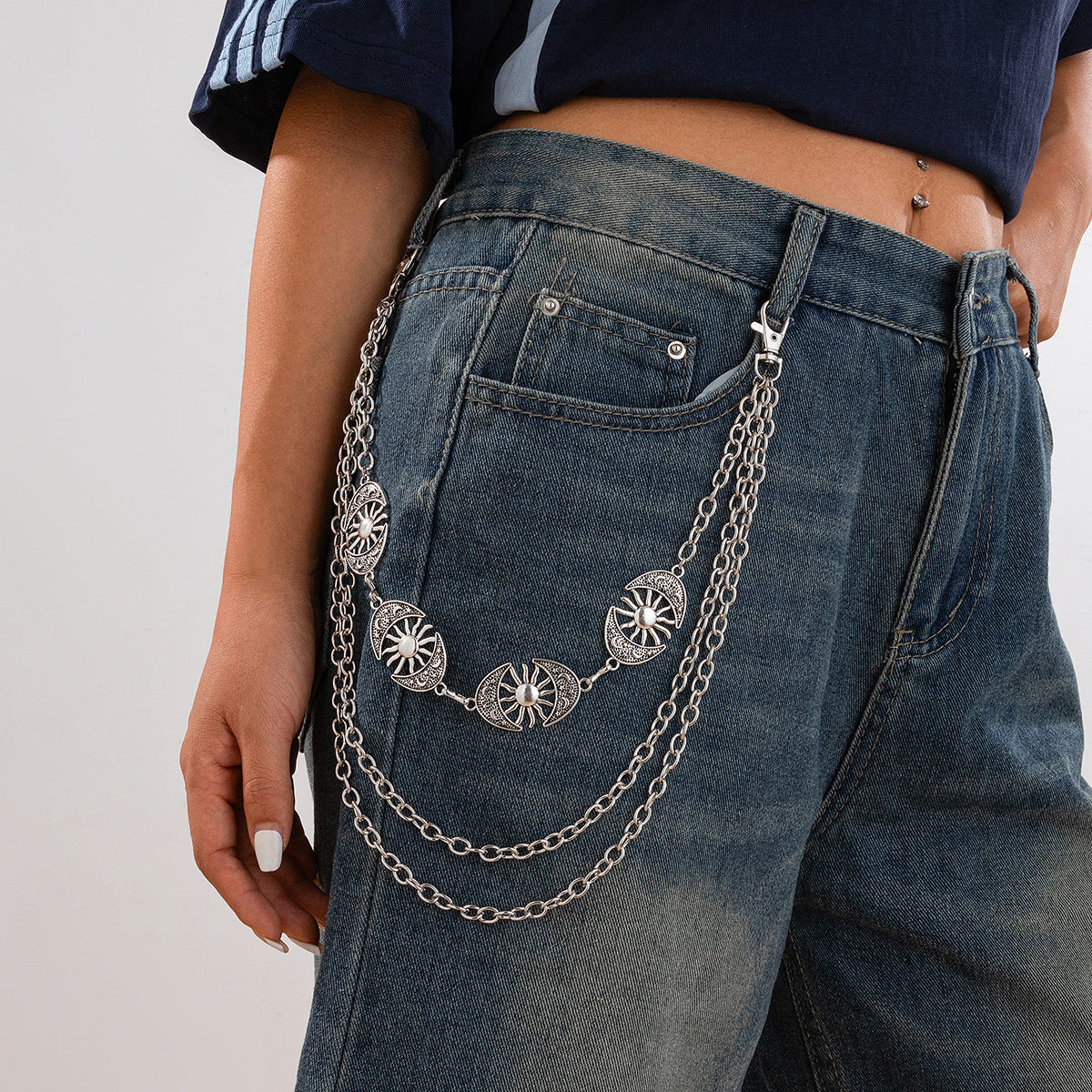 Chain Pants Chain Fashion Multi layer Alloy Waist Chain