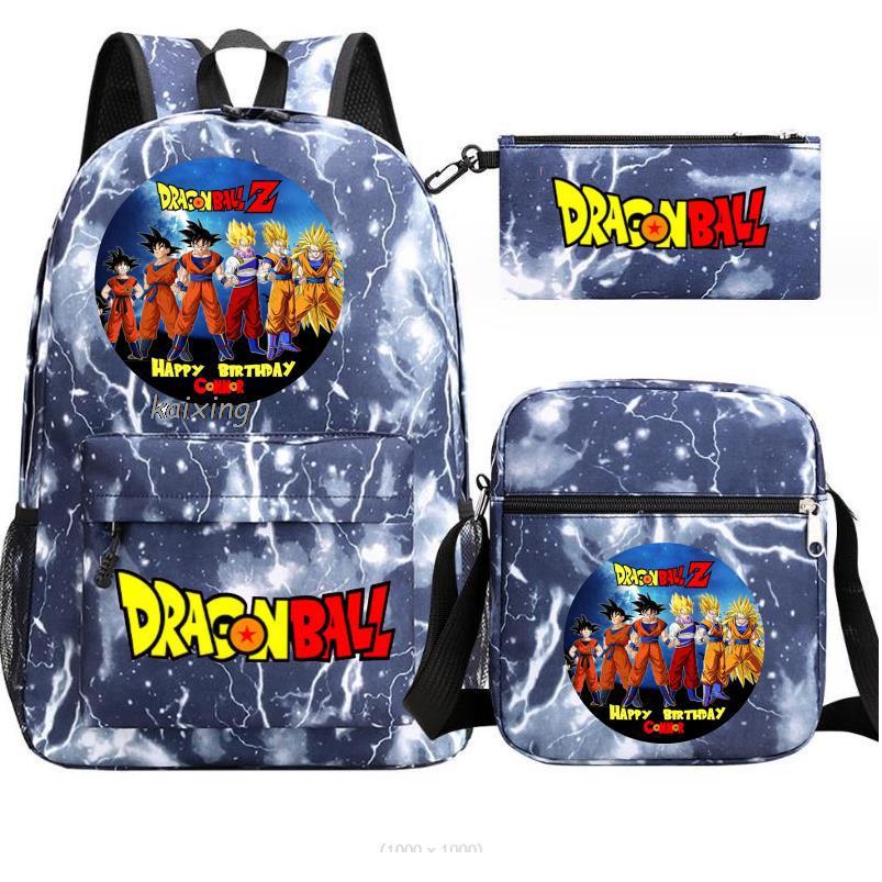 Dragon Ball Backpack Shoulder Bag Travel Bag 3-Piece Set
