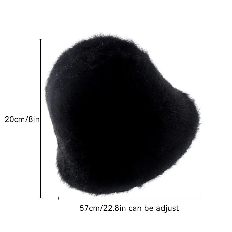 Versatile Fisherman Hat Imitation Rabbit Hair Cover Ear Protection Cold Proof Warm Plush Hat
