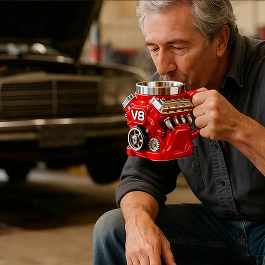 V8 Engine Mug | Stainless Steel Coffee Cup