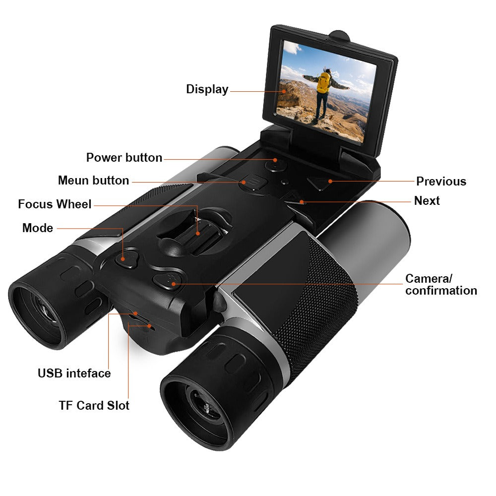 HD Video Camera night vision telescope with screen binoculars digital telescope
