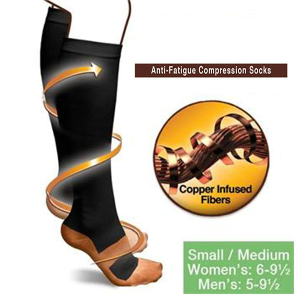 Unisex Anti Fatigue Magic Socks Copper Anti-Fatigue Compression Socks