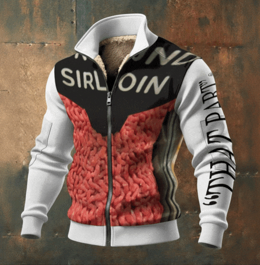 NEW!!! "THAT PART" branded (left sleeve & GROUND SIRLION front / Macaroni & Cheese rear) Men's Thick Knit Fleece Jacket
