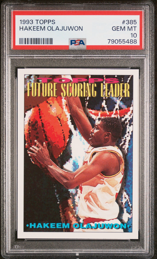 1993 TOPPS HAKEEM OLAJUWON #385 - PSA 10