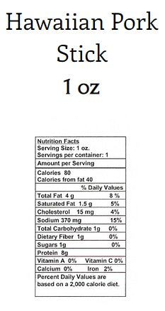 Hawaiian Pork Jerky Stick