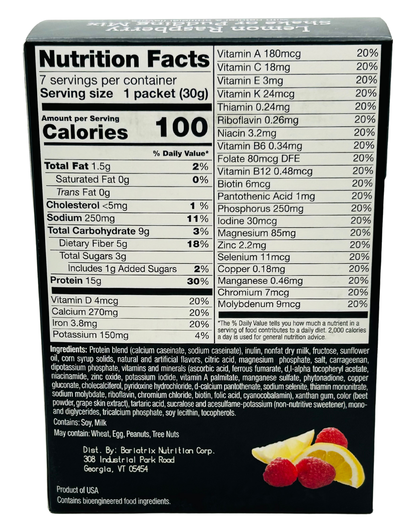 Lemon Raspberry Shake - Proti-Max