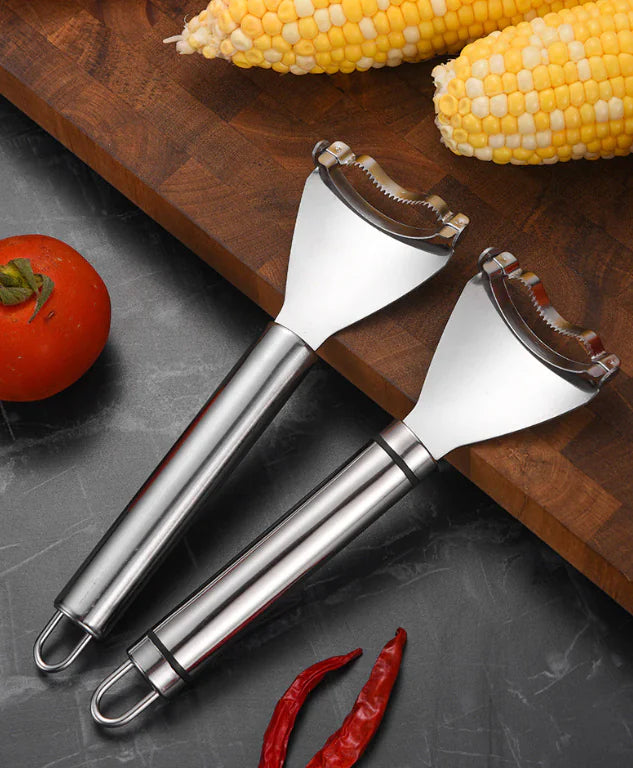 2x Corn Cob Peeler Stainless Steel Thresher Stripper Remover Kitchen Cutter Tool
