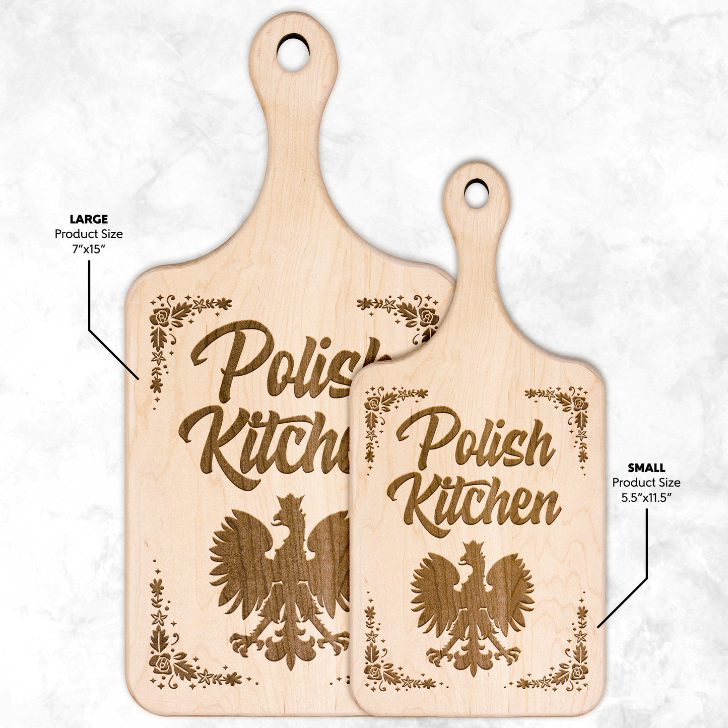 Polish Kitchen Hardwood Paddle Cutting Board