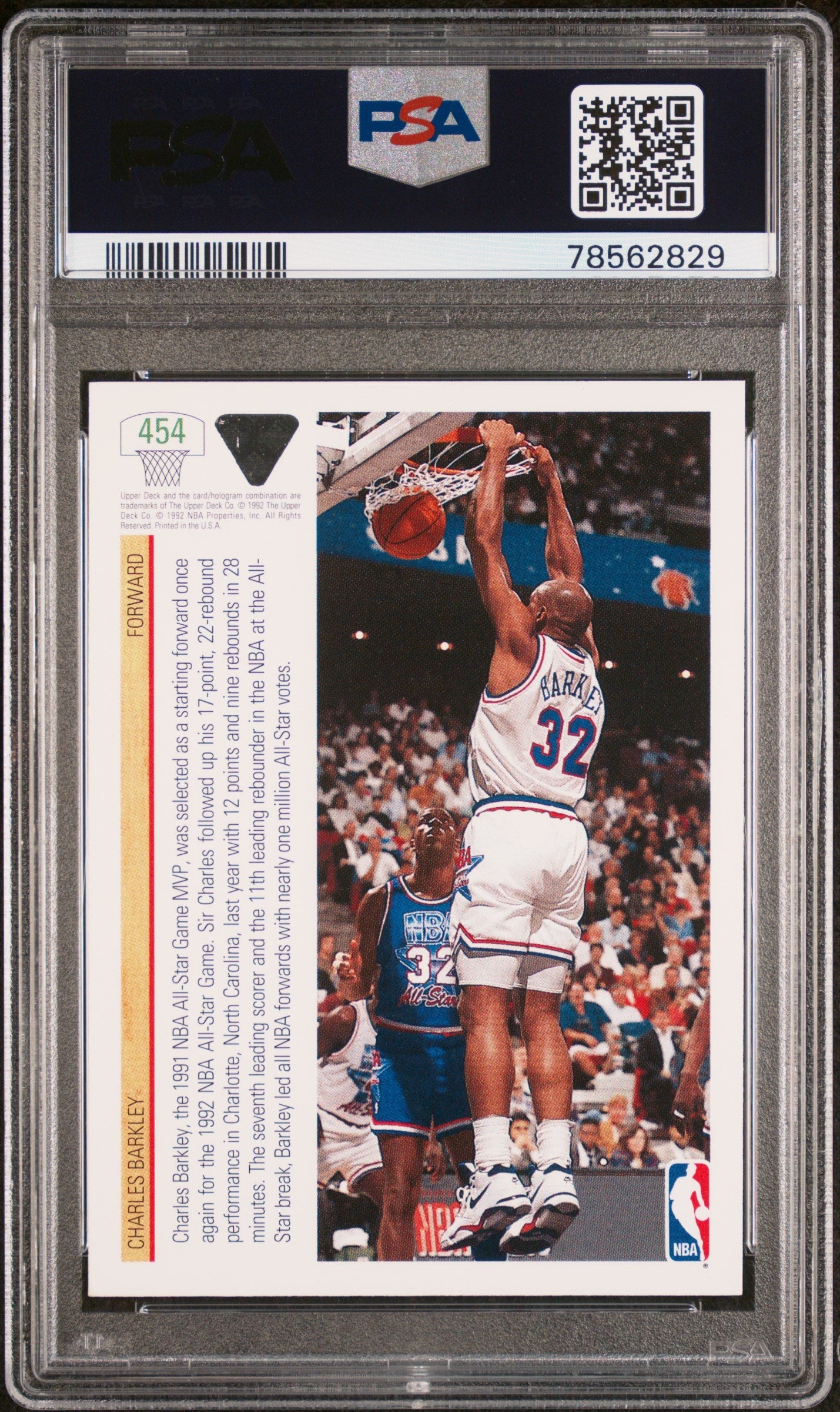 1991 UPPER DECK CHARLES BARKLEY  #454 - PSA 10