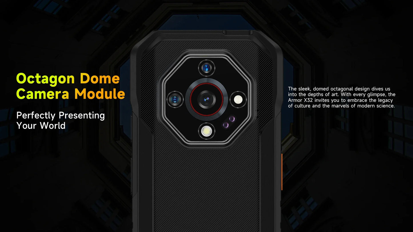 Ulefone Armor X32 4G Rugged Phone Android 14 Waterproof Smartphone 12GB RAM, 128GB ROM NFC Night Mobile Phone Global Version