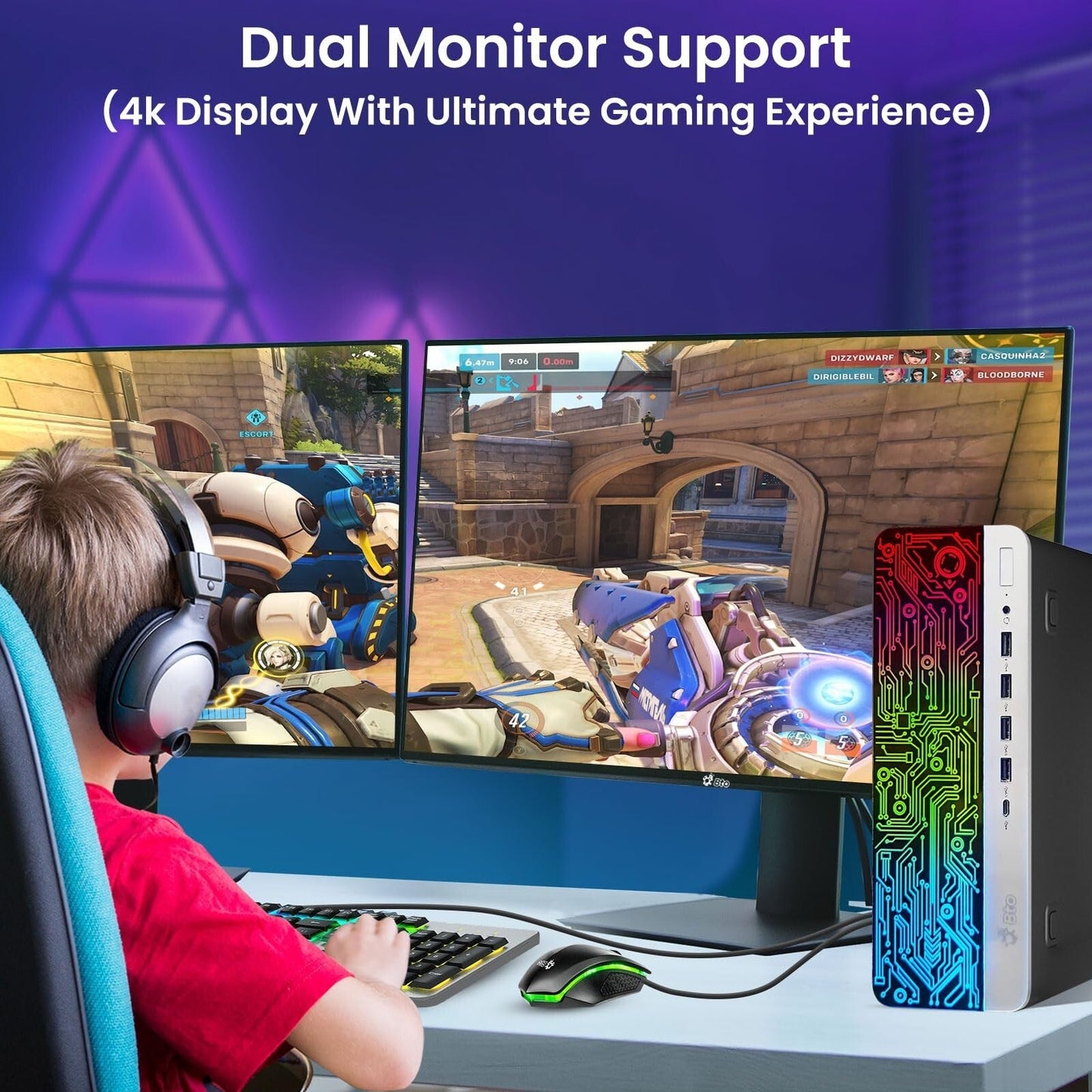 HP ProDesk 600 G3 Business Desktop Intel 3.60GHz with 19 Inch RGB LED and Mouse Keyboard