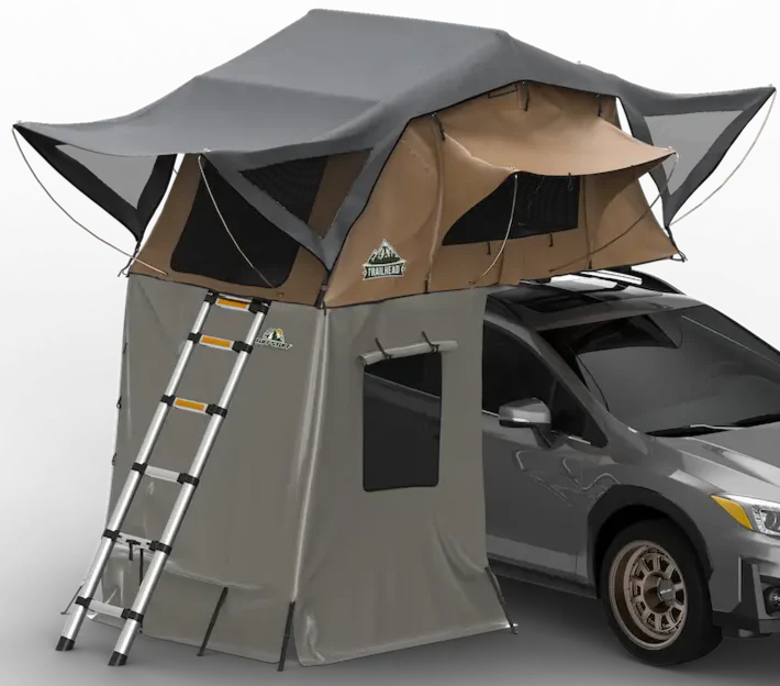 Trailhead Softshell Rooftop Tent – 2 Person – Tan – Lightweight Camping Setup