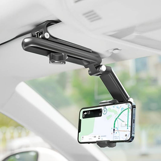 Sun visor navigation phone stand