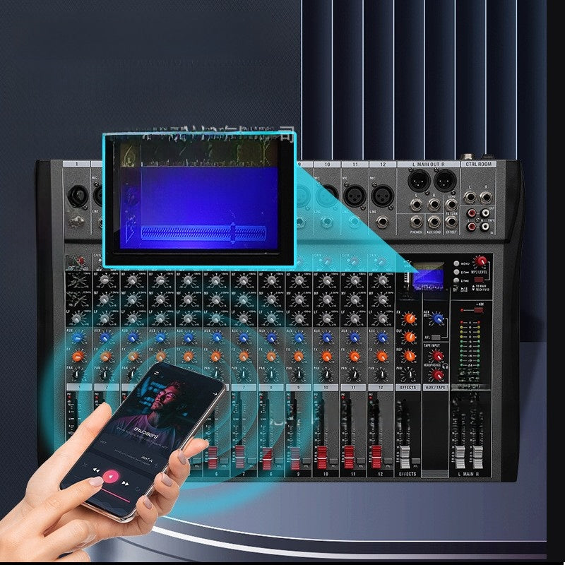 Professional 12-Channel Bluetooth Audio Mixer