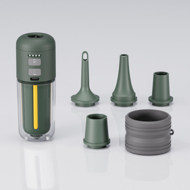 Portable Dual-Purpose Inflatable Pump with LED Light