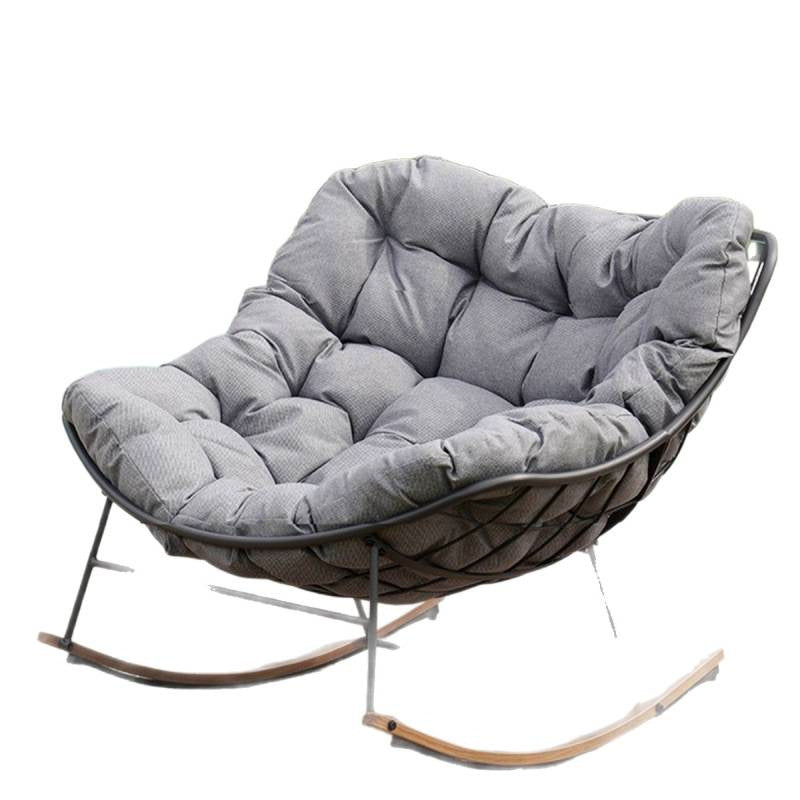 Rocking Lounge Chair with Water-Resistant Cushion