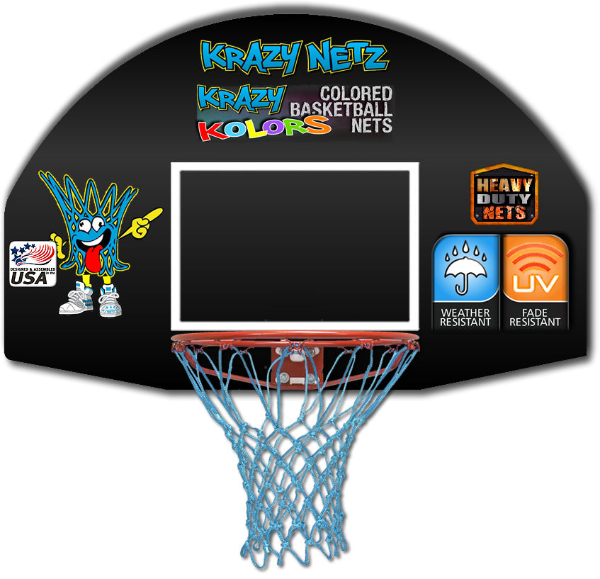 Krazy Netz Heavy Duty Powder Baby Blue Basketball Rim Net