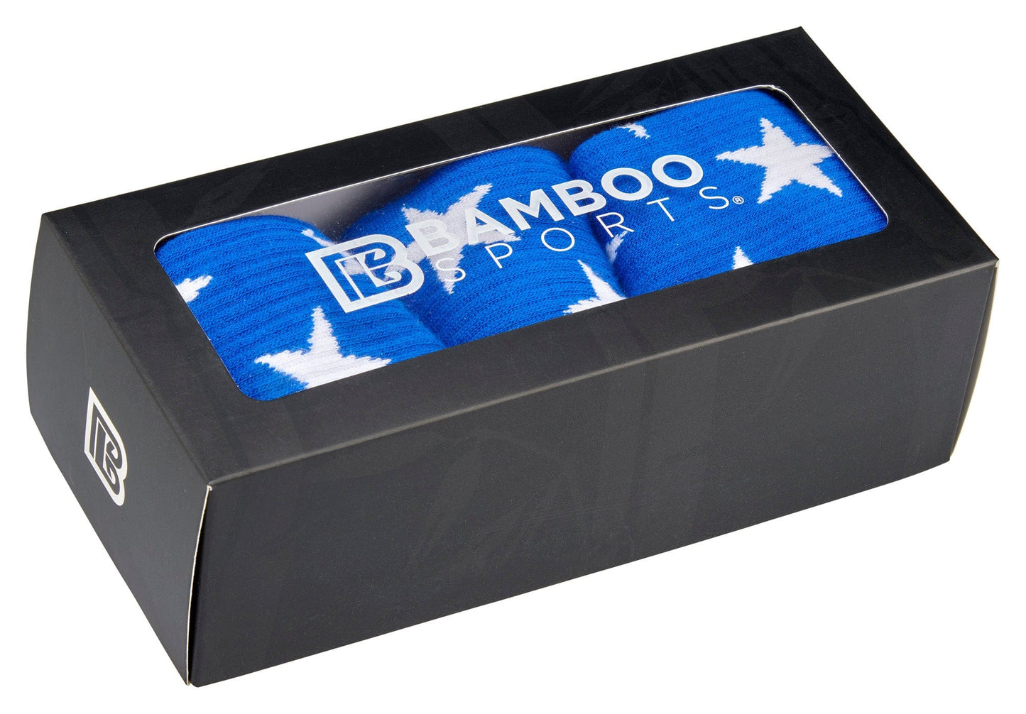 Bamboo Sports Red White and Blue Premium Bamboo Rayon Red, White, and Blue American Flag Socks Gift Box 3 Pair