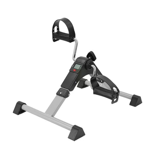 Foldable Mini Exercise Bike with Display Screen Leg Trainer Stepper Indoor Rehabilitation Pedal Bike