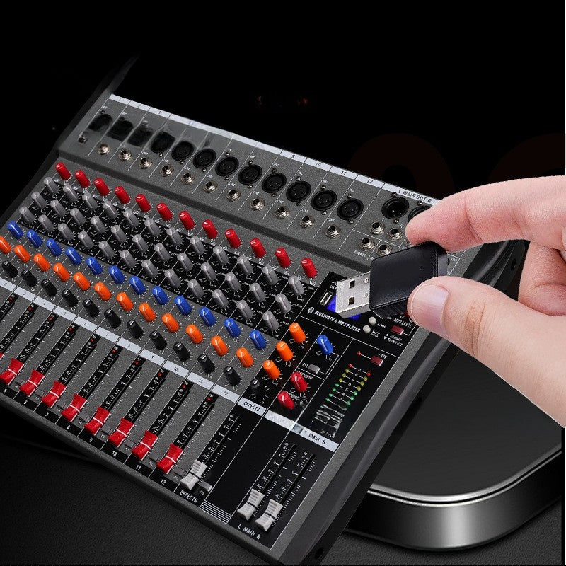 Professional 12-Channel Bluetooth Audio Mixer