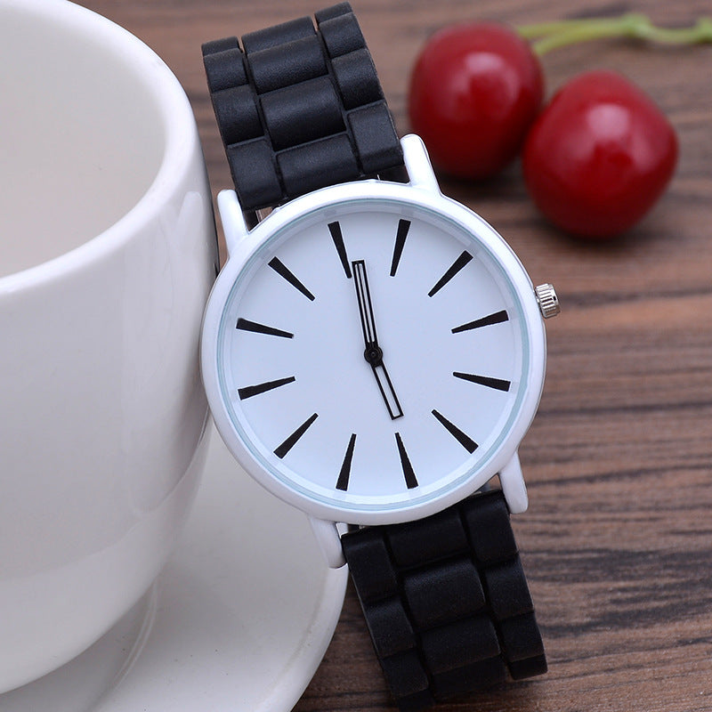 Thin Silicone Strap Ladies Quartz Watch