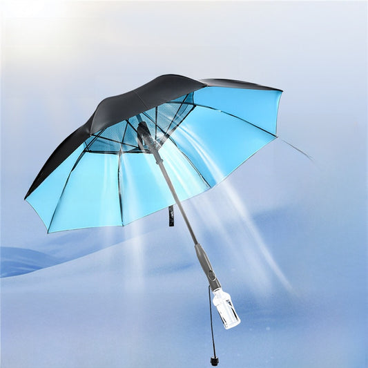 USB Charging Sun Umbrella with Cooling Fan