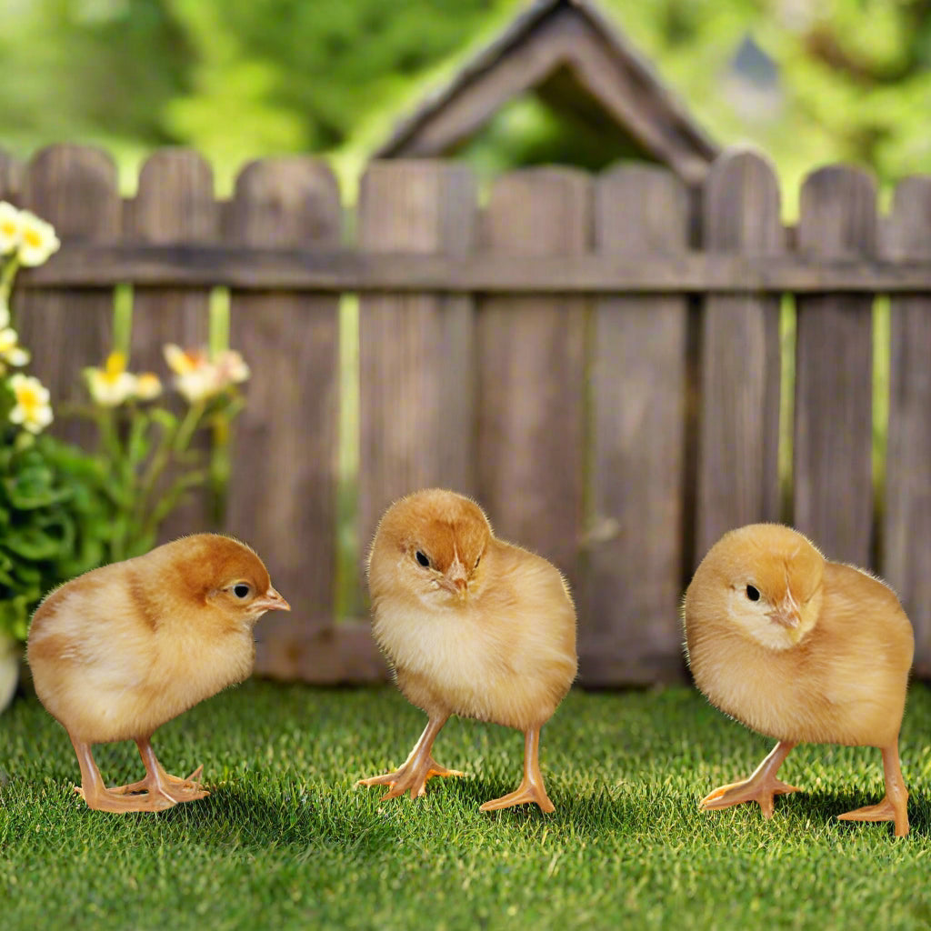 Golden Comet (ISA Brown / Red-Link) Chicks – Buy 10 + 5 Bonus Free (15 All-Female, Shipping Included)