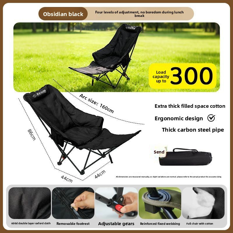Adjustable Padded Portable Folding Chair for Outdoor Camping