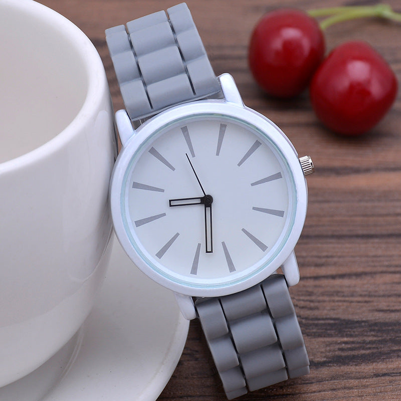 Thin Silicone Strap Ladies Quartz Watch